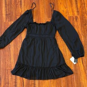 City Triangles Black Long Sleeve Dress